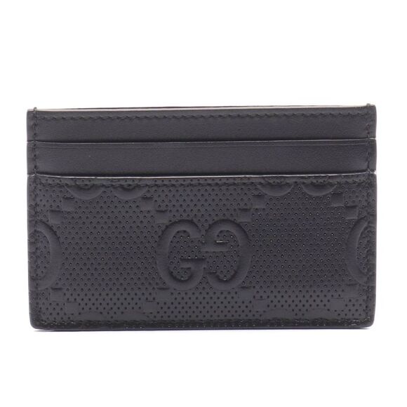 Gucci Leather GG Embossed Card Case - Picture 1 of 6